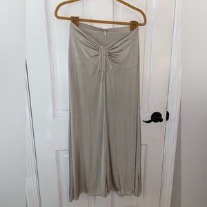 Free People Ruched Jersey Maxi Skirt